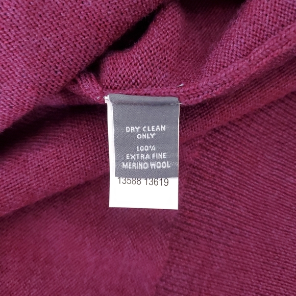 Bonobos Mens Slim Fit Sweater Extra Fine Merino Wool Size XL Burgundy Preppy Top - Picture 7 of 9